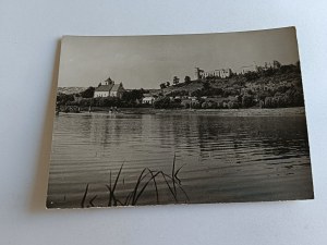 POSTCARD PRL JANOWIEC CASTLE RUINS FROM THE SIDE OF VISTULA RIVER, SMALL EDITION