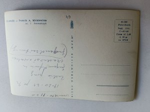 POSTCARD PRL GLIWICE GLIWICE MICKIEWICZ MONUMENT, SMALL EDITION