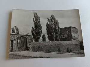 POSTCARD PRL ŁĘCZYCA CASTLE FRAGMENT, SMALL EDITION