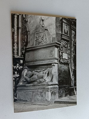 POSTCARD PRL BIECZ PARISH CHURCH TOMBSTONE OF PIOTR SUŁKOWSKI