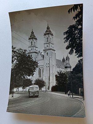 POSTCARD PRL POZNAŃ CATHEDRAL, BUS