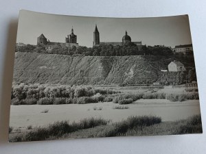 POSTCARD PRLOC PŁOCK TUMSKA MOUNTAIN WITH CATHEDRAL CLOCK TOWER AND NOBLEMAN'S TOWER