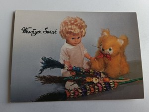 POSTCARD PRL FAIRY TALE DOLLS DOLL, FOT JOHANN