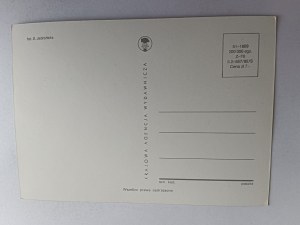 PRL HOLIDAY POSTCARD PISANKI RABBIT HARE, FOT JABŁOŃSKA