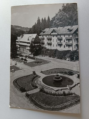 POSTCARD PRL ŻEGIESTÓW ZDRÓJ FRAGMENT OF A SPA RESORT