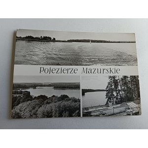 POCZTÓWKA PRL POJEZIERZE MAZURSKIE JEZIORO JAGODNE, KISJANO I NIDZKIE
