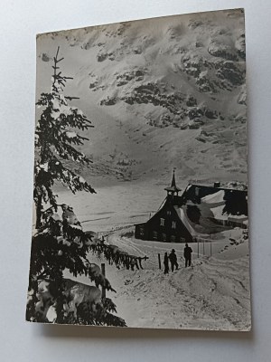 POSTCARD PRL KARKONOSZE SHELTER SAMOTNIA