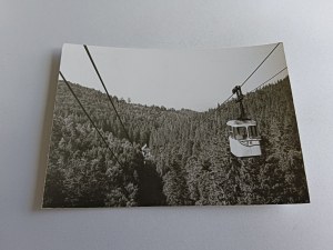 POSTCARD PRL BESKID ŚLĄSKI CABLE CAR TO SZYNDZIELNIA, STAMP