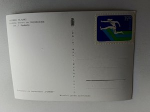 POSTCARD PRL BESKID ŚLĄSKI CABLE CAR TO SZYNDZIELNIA, STAMP