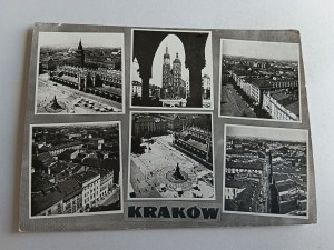 POSTCARD PRL KRAKOW WIELLOWIDOK CHURCH MARIACKI