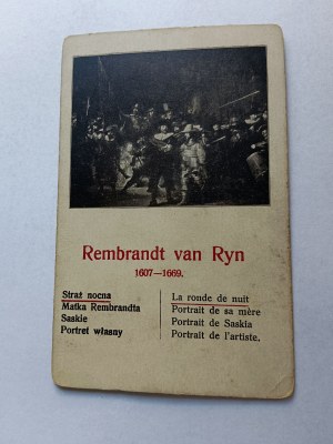CARD PAINTING REMBRANDT VAN RYN NIGHT GUARD
