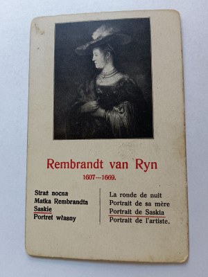 CARD PAINTING REMBRANDT VAN RYN SASSY