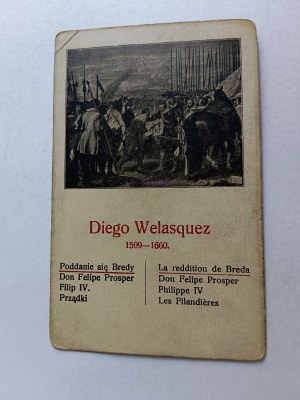 CARD PAINTING DIEGO WELASQUEZ SURRENDER OF BREDA