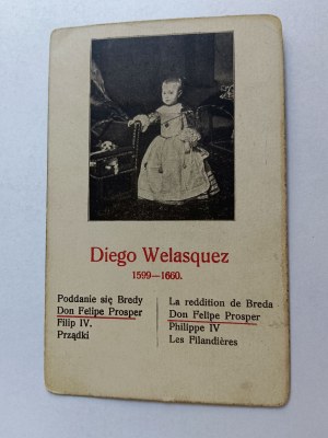 CARD PAINTING DIEGO WELASQUEZ DON FELIPE PROSPER