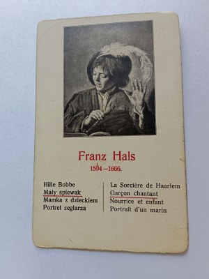 CARD PAINTING FRANZ HALS LITTLE SINGER