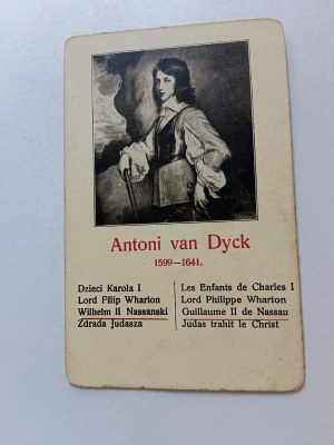 CARD PAINTING ANTONI VAN DYCK WILHELM II NASSANSKI