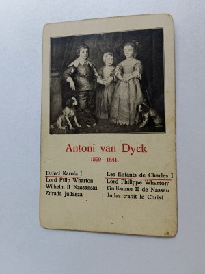 CARD PAINTING ANTONI VAN DYCK CHILDREN OF CAROL I