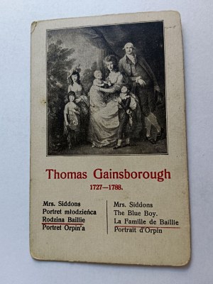 CARD PAINTING THOMAS GAINSBOROUGH BAILLIE FAMILY