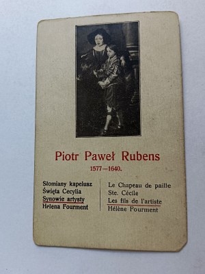 CARD PAINTING PIOTR PAWEŁ RUBENS SONS OF THE ARTIST