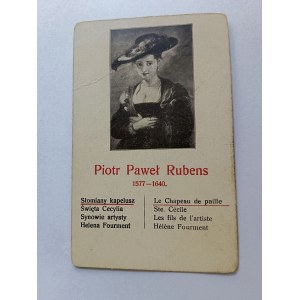 KARTA MALARSTWO PIOTR PAWEŁ RUBENS SŁOMIANY KAPELUSZ