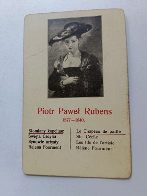 CARD PAINTING PIOTR PAWEŁ RUBENS STRAW HAT