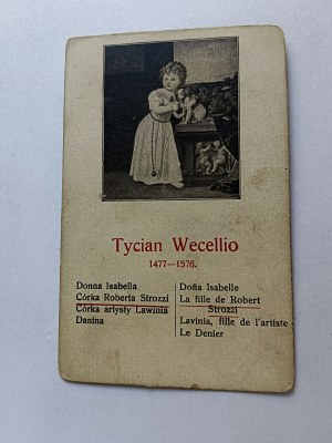 CARD PAINTING TYCIAN VECELLIO DAUGHTER ROBERTO STROZZI