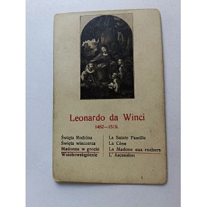 KARTA MALARSTWO LEONARDO DA VINCI MADONNA W GROCIE