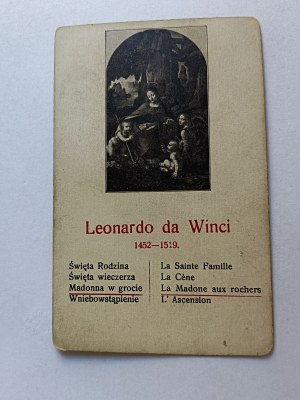 CARD PAINTING LEONARDO DA VINCI MADONNA IN THE GROTTO