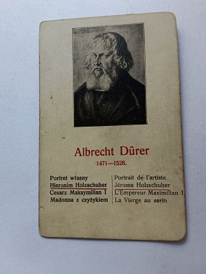 CARD PAINTING ALBRECHT DURER HIERONYMUS HOLZSCHUHER