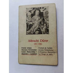 KARTA MALARSTWO ALBRECHT DURER MADONNA Z CZYŻYKIEM