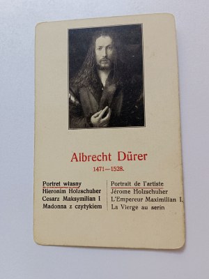 CARD PAINTING ALBRECHT DURER SELF PORTRAIT