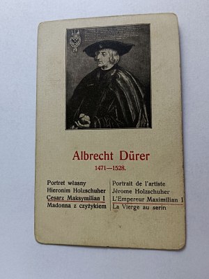 CARD PAINTING ALBRECHT DURER EMPEROR MAXIMILIAN I