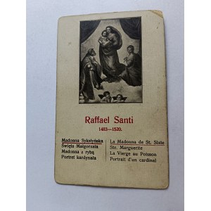 KARTA MALARSTWO RAFFAEL SANTI MADONNA SYKSTYŃSKA