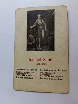 CARD PAINTING BY RAFFAEL SANTI SAINT MARGAERY