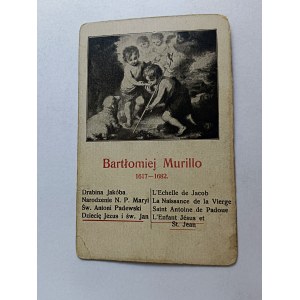 KARTA MALARSTWO BARTŁOMIEJ MURILLO DZIECIĘ JEZUS I ŚW JAN