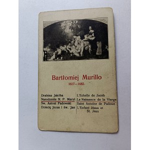 KARTA MALARSTWO BARTŁOMIEJ MURILLO NARODZENIE N. P. MARYI