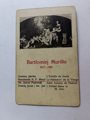 CARD PAINTING BARTLOMIEJ MURILLO BIRTH OF THE N. P. MARY
