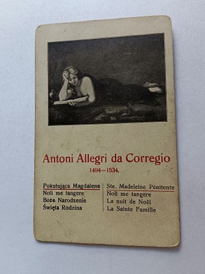 CARD PAINTING ANTONI ALLEGRI DA CORREGIO PENITENT MAGDALENA