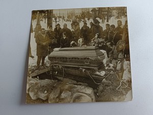PHOTO FUNERAL COFFIN, STAMP PHOT LECH KŁECZEK, KRAKÓW SYROKOMLI