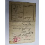 ZGŁOSZENIE ZAMIESZKANIA PRZEMYŚL, PIECZĄTKA, ZNACZEK 1940 R, SWASTYKA