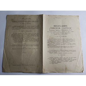 REGULAMIN UZDROWISK I LETNISK ZRZESZENIA SĘDZIÓW I PROKURATORÓW RP, 1931 R, WARSZAWA