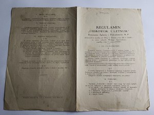 REGULATIONS FOR SPAS AND SUMMER RESORTS OF THE ASSOCIATION OF JUDGES AND PROSECUTORS OF THE REPUBLIC OF POLAND, 1931, WARSAW