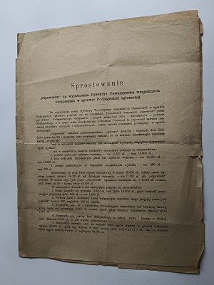 CORRIGENDUM CLARIFICATION LVIV DIRECTORATE OF MUTUAL INSURANCE COMPANY, PODHAJECKA, DR. ZYGMUNT LILIENFELD 1891
