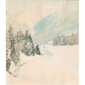 Friedrich Iwan (1889 Kamienna Góra - 1967 Wangen), Winter view from the Giant Mountains