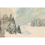 Friedrich Iwan (1889 Kamienna Góra - 1967 Wangen), Winter view from the Giant Mountains