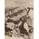 Stanisław Rolicz (1913 Mandżuria - 1997 Sopot), Motyw z plaży w Gdyni, 1947