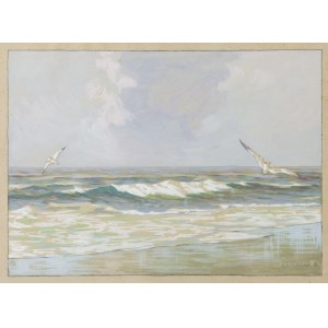 Ludwik Cylkow (1877 Warszawa - 1934 Nantes), Mewy nad wzburzonym morzem, 1913