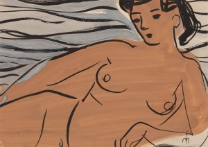 Monika Piwowarska (1914 Orenburg, Russia - 2006 Warsaw), Resting on the dunes