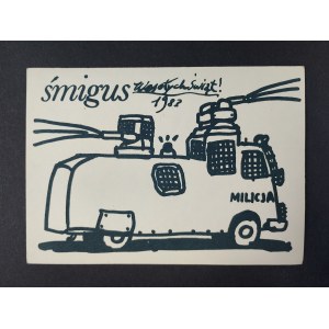 Postkarte, Smigus, 1983, Miliz
