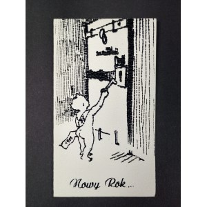 Postcard/card, New Year's Day, 1983